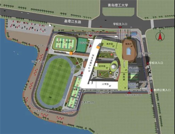青島二中西海岸分校開(kāi)工  